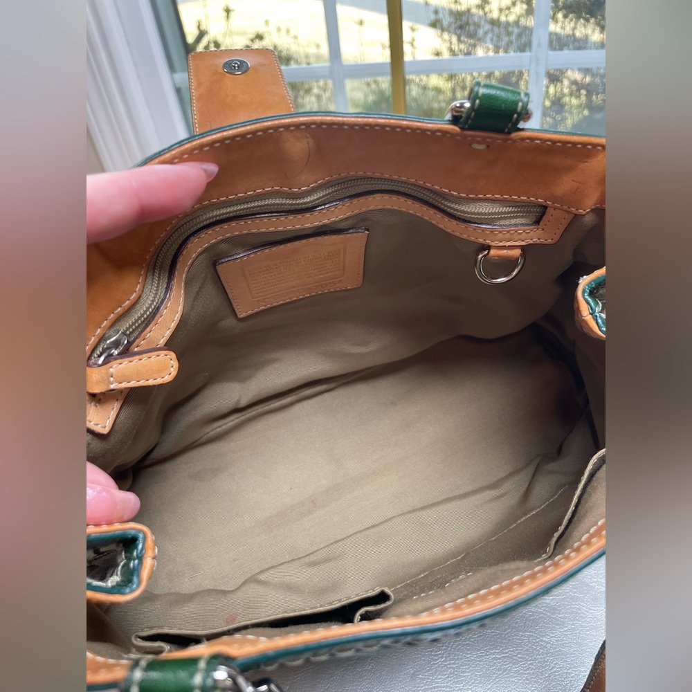 Coach Vintage Hamptons Signature Suede Stripe Satchel - Picture 10 of 17
